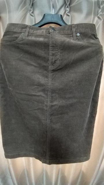 焦げ茶色★コーディロイのタイトスカート★Lサイズ < 女性ファッション  焦げ茶色★コーディロイのタイトスカート★Lサイズ  < 女性ファッションの