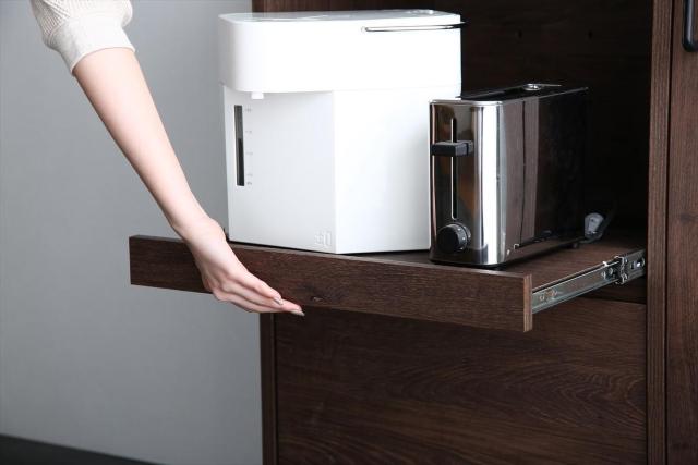 【送料無料】【幅80cm】Walter オープン棚 キッチン収納 ガラス扉 レンジ < インテリア/ライフ 【送料無料】【幅80cm】Walter オープン棚 キッチン収納 ガラス扉 レンジ < インテリア/ライフの