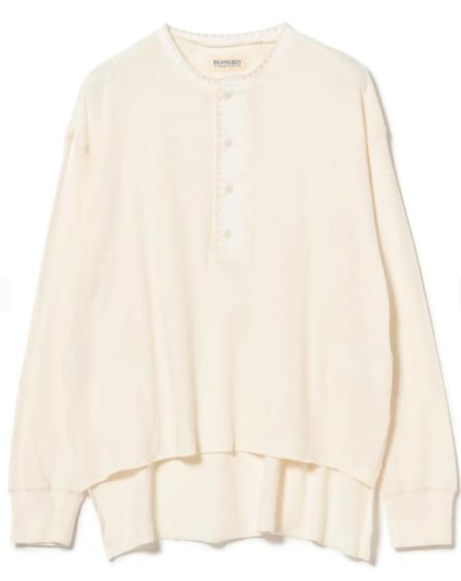 レディース トリム ステッチ ヘンリーネック ロングスリーブ カットソー < 女性ファッション  レディース トリム ステッチ ヘンリーネック ロングスリーブ カットソー  < 女性ファッションの