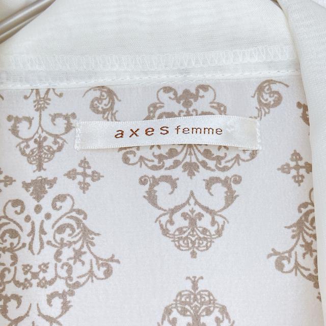 axes femme アクシーズ シースル 半袖 ブラウス リボンタイ付き M N2m < ブランド  axes femme アクシーズ シースル 半袖 ブラウス リボンタイ付き M N2m < ブランドの
