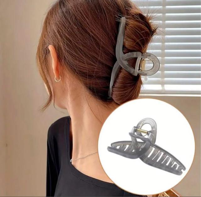 クリアバンスクリップ まとめ髪 アレンジ くすみカラー 2個セット < 女性ファッション クリアバンスクリップ まとめ髪 アレンジ くすみカラー 2個セット < 女性ファッションの