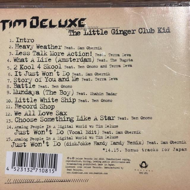 【Tim Deluxe】The Little Ginger Club Kid < CD/DVD/ビデオ 【Tim Deluxe】The Little Ginger Club Kid < CD/DVD/ビデオの