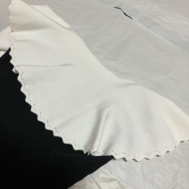 【SNIDEL / スナイデル】 フリルスカラカラーニットプルオーバー ONE ノースリーブ < ブランド  【SNIDEL / スナイデル】 フリルスカラカラーニットプルオーバー ONE ノースリーブ < ブランドの