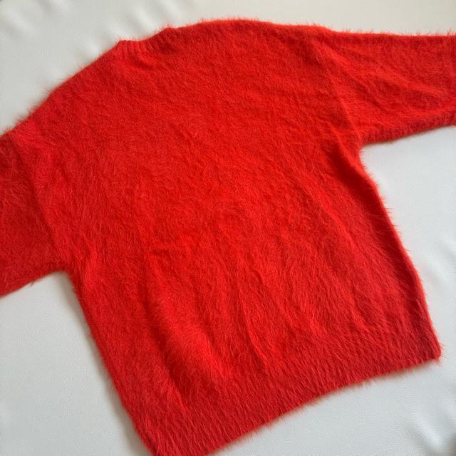 ◆極美品◆TINA:JOJUN◆ふわふわシャギー長袖ニット◆チュニック◆赤◆ < 女性ファッション  ◆極美品◆TINA:JOJUN◆ふわふわシャギー長袖ニット◆チュニック◆赤◆ < 女性ファッションの