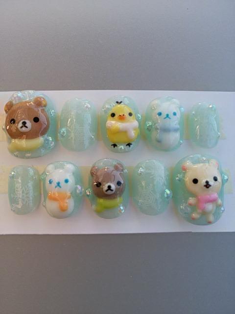 売り切り値下げ ジェルネイル 雪の結晶&マフラーくま ショート < 香水/コスメ/ネイル 売り切り値下げ ジェルネイル 雪の結晶&マフラーくま ショート < 香水/コスメ/ネイルの