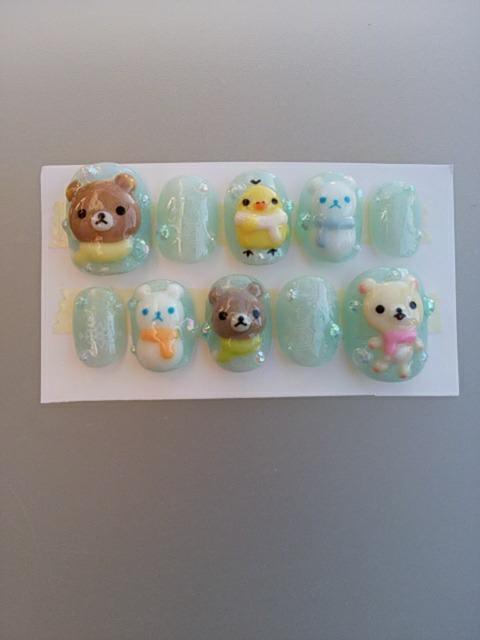 売り切り値下げ ジェルネイル 雪の結晶&マフラーくま ショート < 香水/コスメ/ネイル 売り切り値下げ ジェルネイル 雪の結晶&マフラーくま ショート < 香水/コスメ/ネイルの