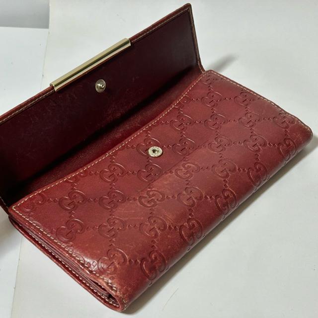 GUCCI �O�b�`�V�} ���U�[ �C���^�[���b�L���OG 112715�E3661 �v���[�g�t�� ��܂蒷���z ���b�h �� �u�����h�� 