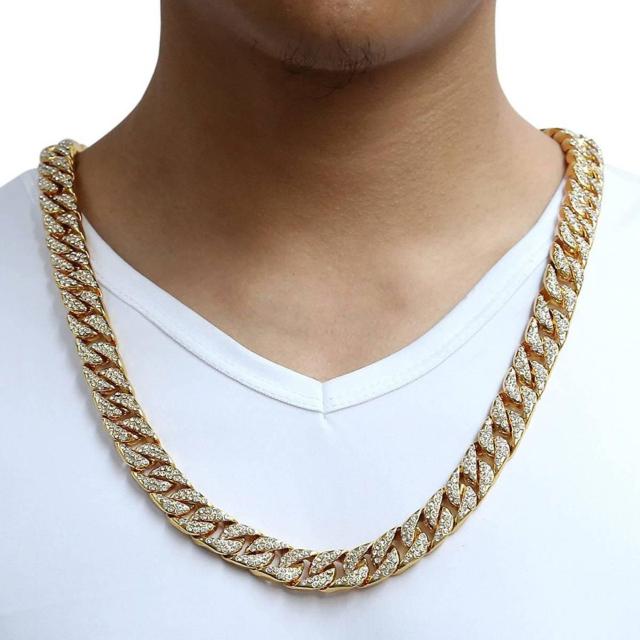 Trendsmaxのネックレス金メッキステンレス 4面カット新品NO2!。 < 男性アクセサリー/時計  Trendsmaxのネックレス金メッキステンレス 4面カット新品NO2!。 < 男性アクセサリー/時計の