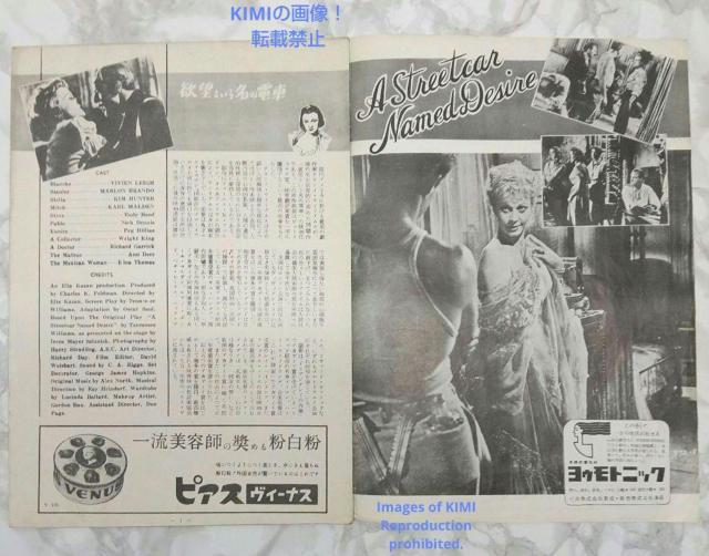 レア 映画パンフレット 欲望という名の電車 有楽座 1952年 昭和27年 < 本/雑誌  レア 映画パンフレット 欲望という名の電車 有楽座 1952年 昭和27年 < 本/雑誌の