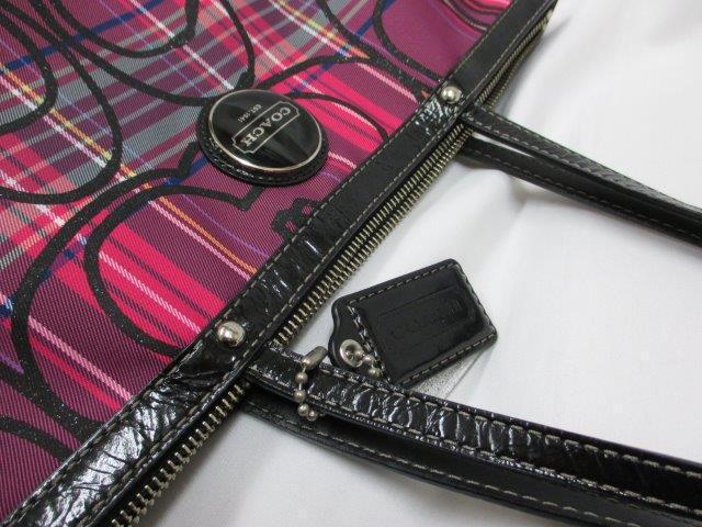 コーチ COACH トートバック タータン 中古 本物 < ブランド  コーチ COACH トートバック タータン 中古 本物 < ブランドの