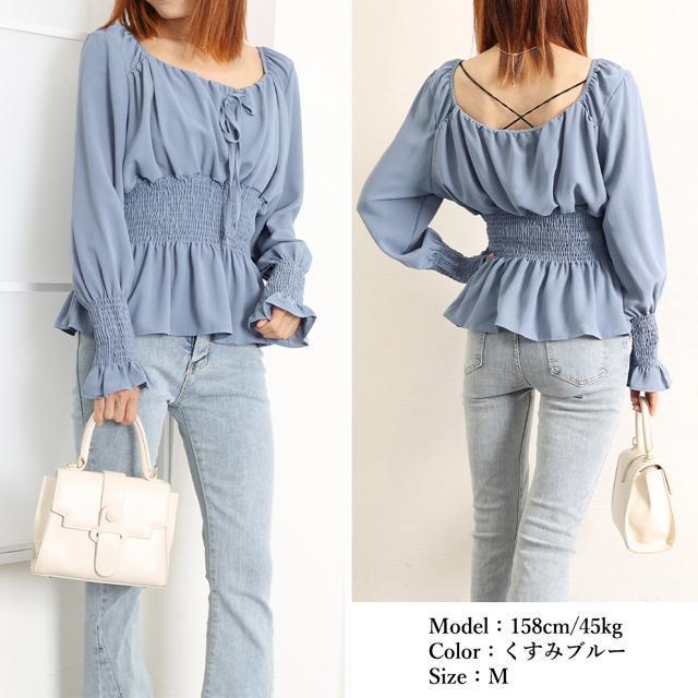 送料無料 新品 ウエストシャーリングブラウス レディース < 女性ファッション  送料無料 新品 ウエストシャーリングブラウス レディース < 女性ファッションの