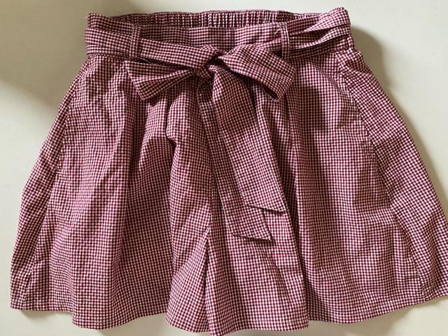 匿名配送 キュロットスカート  ギンガムチェック 赤 < 女性ファッション  匿名配送 キュロットスカート  ギンガムチェック 赤  < 女性ファッションの