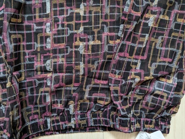 LL★Hallmark★モダン柄シフォン★シアーブラウス★送料無料 < 女性ファッション  LL★Hallmark★モダン柄シフォン★シアーブラウス★送料無料 < 女性ファッションの