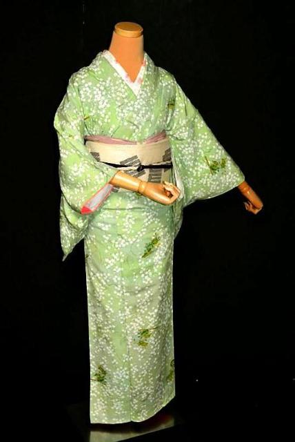 【極上】【未使用品】花車 鼓 笛 枝垂桜 洗える着物 小紋 身丈159cm 裄丈63cm T3371 < 女性ファッション  【極上】【未使用品】花車 鼓 笛 枝垂桜 洗える着物 小紋 身丈159cm 裄丈63cm T3371  < 女性ファッションの