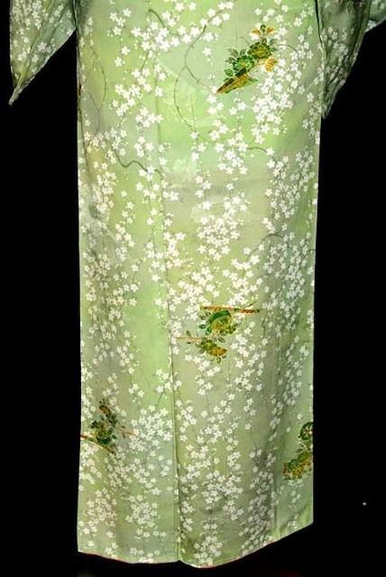 【極上】【未使用品】花車 鼓 笛 枝垂桜 洗える着物 小紋 身丈159cm 裄丈63cm T3371 < 女性ファッション  【極上】【未使用品】花車 鼓 笛 枝垂桜 洗える着物 小紋 身丈159cm 裄丈63cm T3371 < 女性ファッションの