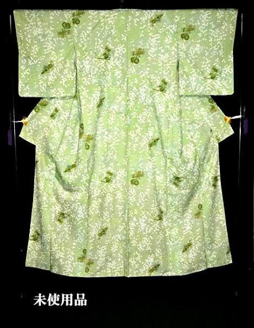 【極上】【未使用品】花車 鼓 笛 枝垂桜 洗える着物 小紋 身丈159cm 裄丈63cm T3371 < 女性ファッション  【極上】【未使用品】花車 鼓 笛 枝垂桜 洗える着物 小紋 身丈159cm 裄丈63cm T3371 < 女性ファッションの