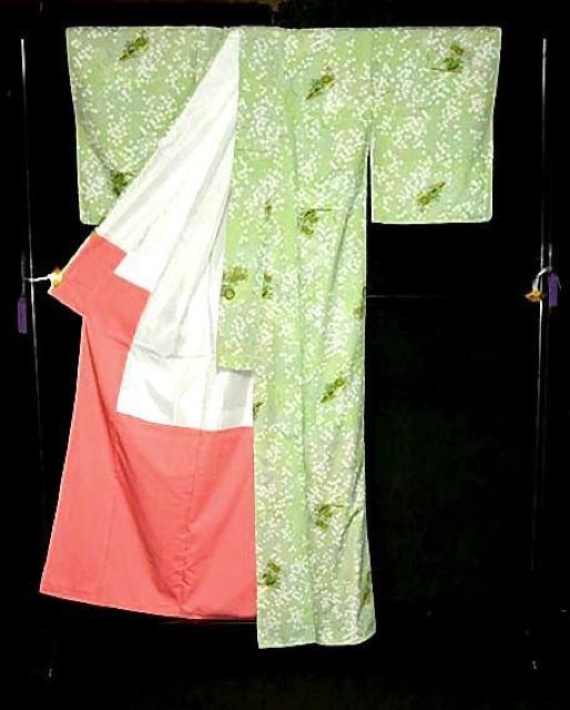 【極上】【未使用品】花車 鼓 笛 枝垂桜 洗える着物 小紋 身丈159cm 裄丈63cm T3371 < 女性ファッション  【極上】【未使用品】花車 鼓 笛 枝垂桜 洗える着物 小紋 身丈159cm 裄丈63cm T3371 < 女性ファッションの