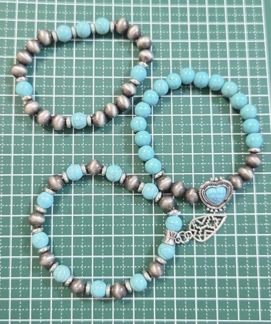 ターコイズブレスレット★3点セット★新品 インディアンアクセサリー レディースブレスレット ターコイズアクセサリー < 女性アクセサリー/時計 ターコイズブレスレット★3点セット★新品 インディアンアクセサリー レディースブレスレット ターコイズアクセサリー < 女性アクセサリー/時計の