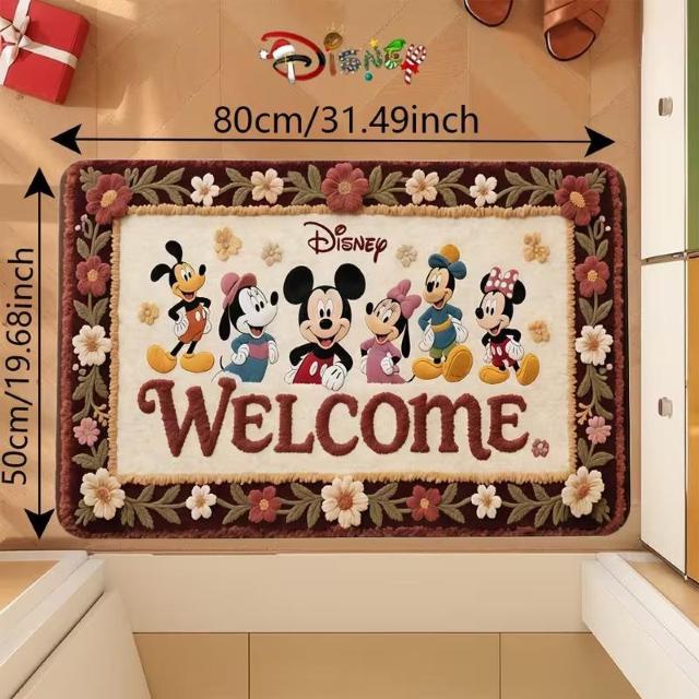 �����X1790�~���f�B�Y�j�[�~�b�L�[�}�E�X �����\�t�g�e�N�X�`�� �o�X���[�����փ}�b�g  �E�F���J�� �h�A�}�b�g80�~50cm �� �C���e���A/���C�t�� 