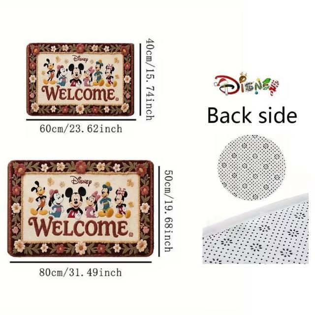 �����X1790�~���f�B�Y�j�[�~�b�L�[�}�E�X �����\�t�g�e�N�X�`�� �o�X���[�����փ}�b�g  �E�F���J�� �h�A�}�b�g80�~50cm �� �C���e���A/���C�t�� 