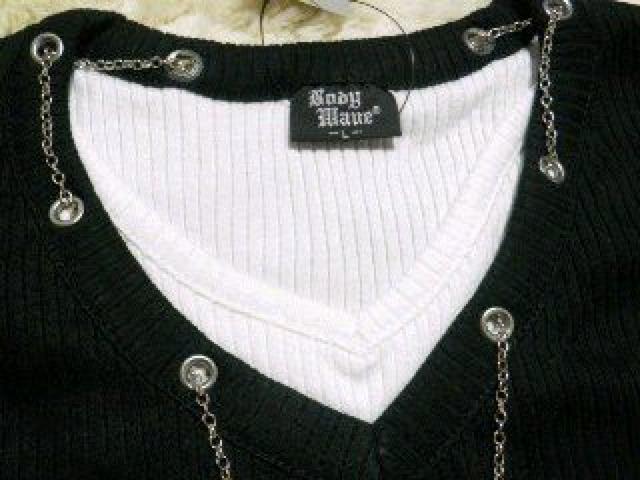 《New》ドックタグネックレス付★レイヤード・テレコ*ロンTee<ブラックL> < 男性ファッション  《New》ドックタグネックレス付★レイヤード・テレコ*ロンTee<ブラックL> < 男性ファッションの