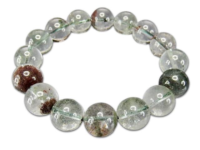 ガーデンクォーツ庭園水晶大玉約13mm前後ブレスレット天然石仕事運 < 女性アクセサリー/時計  ガーデンクォーツ庭園水晶大玉約13mm前後ブレスレット天然石仕事運  < 女性アクセサリー/時計の