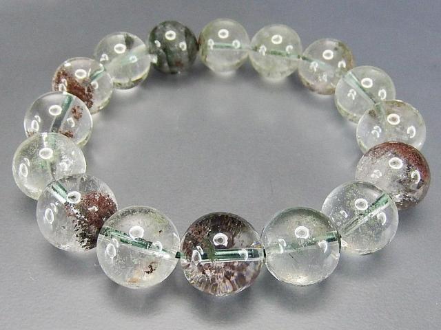 ガーデンクォーツ庭園水晶大玉約13mm前後ブレスレット天然石仕事運 < 女性アクセサリー/時計  ガーデンクォーツ庭園水晶大玉約13mm前後ブレスレット天然石仕事運 < 女性アクセサリー/時計の