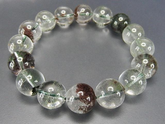 ガーデンクォーツ庭園水晶大玉約13mm前後ブレスレット天然石仕事運 < 女性アクセサリー/時計  ガーデンクォーツ庭園水晶大玉約13mm前後ブレスレット天然石仕事運 < 女性アクセサリー/時計の