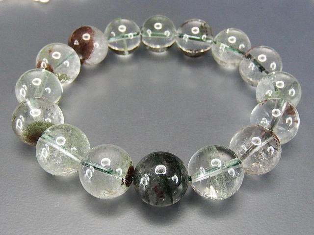 ガーデンクォーツ庭園水晶大玉約13mm前後ブレスレット天然石仕事運 < 女性アクセサリー/時計  ガーデンクォーツ庭園水晶大玉約13mm前後ブレスレット天然石仕事運 < 女性アクセサリー/時計の
