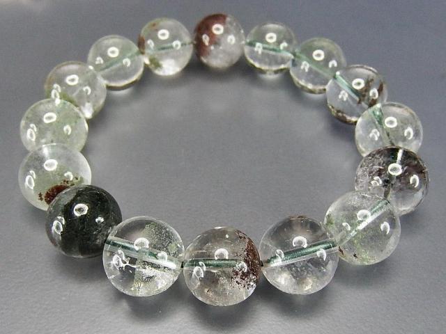 ガーデンクォーツ庭園水晶大玉約13mm前後ブレスレット天然石仕事運 < 女性アクセサリー/時計  ガーデンクォーツ庭園水晶大玉約13mm前後ブレスレット天然石仕事運 < 女性アクセサリー/時計の
