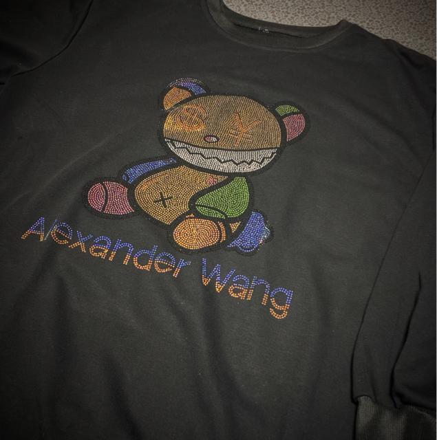 トレーナー キラキララインストーン付き カラフルクマ柄 長袖 ブラック 大きいサイズ < 女性ファッション  トレーナー キラキララインストーン付き カラフルクマ柄 長袖 ブラック 大きいサイズ < 女性ファッションの