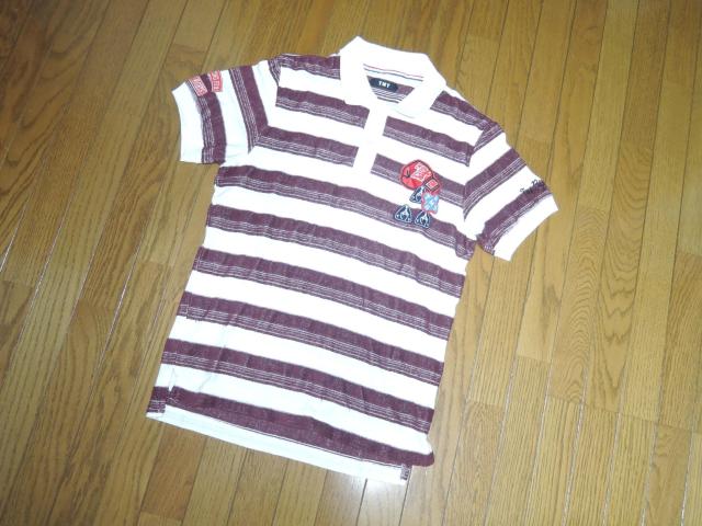 TMT パイル地 ポロシャツ S ボーダー ワッペン ワークシャツ 半袖シャツ ティーエムティー < ブランド TMT パイル地 ポロシャツ S ボーダー ワッペン ワークシャツ 半袖シャツ ティーエムティー < ブランドの