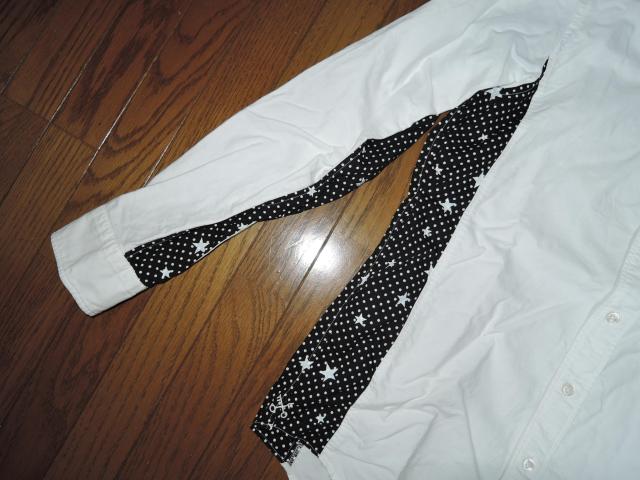 uniform experiment white line ユニフォームエクスペリメント サイドパネル スタードット柄シャツ 1白 < ブランド  uniform experiment white line ユニフォームエクスペリメント サイドパネル スタードット柄シャツ 1白 < ブランドの