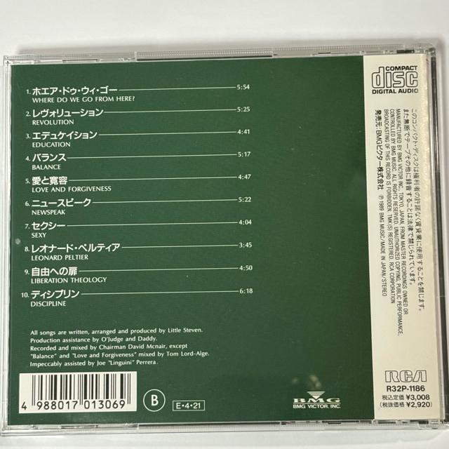 Little Steven / Revolution < CD/DVD/ビデオ  Little Steven / Revolution < CD/DVD/ビデオの