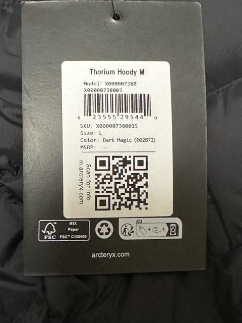 アークテリクス Thorium Hoody ダークマジック Lサイズ < 男性ファッション アークテリクス Thorium Hoody ダークマジック Lサイズ < 男性ファッションの