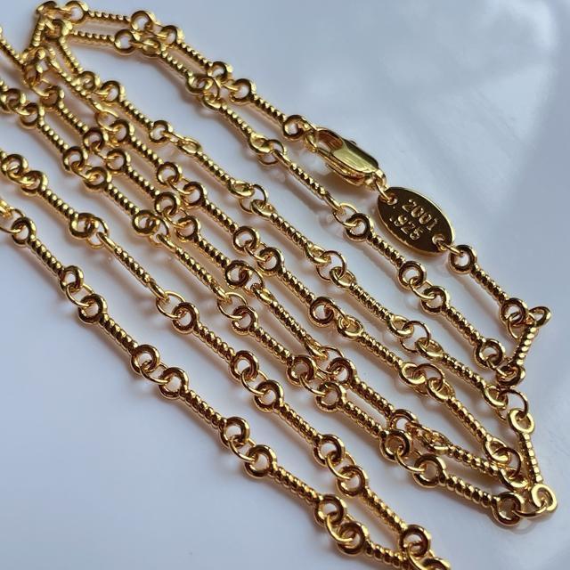 【チェーン】 ノーブランド ツイストチェーン 22k加工 ネックレス silver925 刻印入り < 男性アクセサリー/時計 【チェーン】 ノーブランド ツイストチェーン 22k加工 ネックレス silver925 刻印入り < 男性アクセサリー/時計の