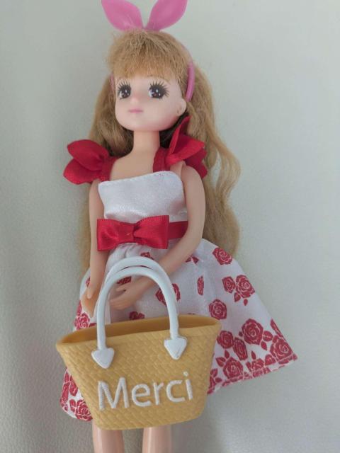 リカちゃん ブライス ミニチュアかごバッグ Merci ドール小物 バスケット < おもちゃ リカちゃん ブライス ミニチュアかごバッグ Merci ドール小物 バスケット < おもちゃの