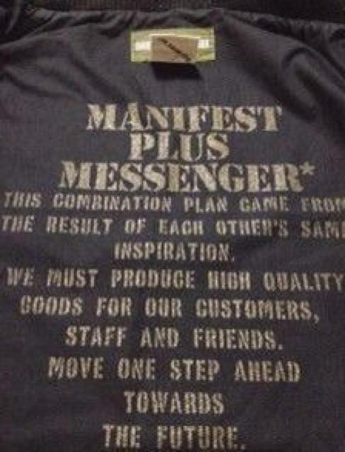 《manifest × MSGR》JKT マニフェスト スワッガー ステューシー ヴィンテージ VINTAGE メッセンジャー < ブランド  《manifest × MSGR》JKT マニフェスト スワッガー ステューシー ヴィンテージ VINTAGE メッセンジャー < ブランドの