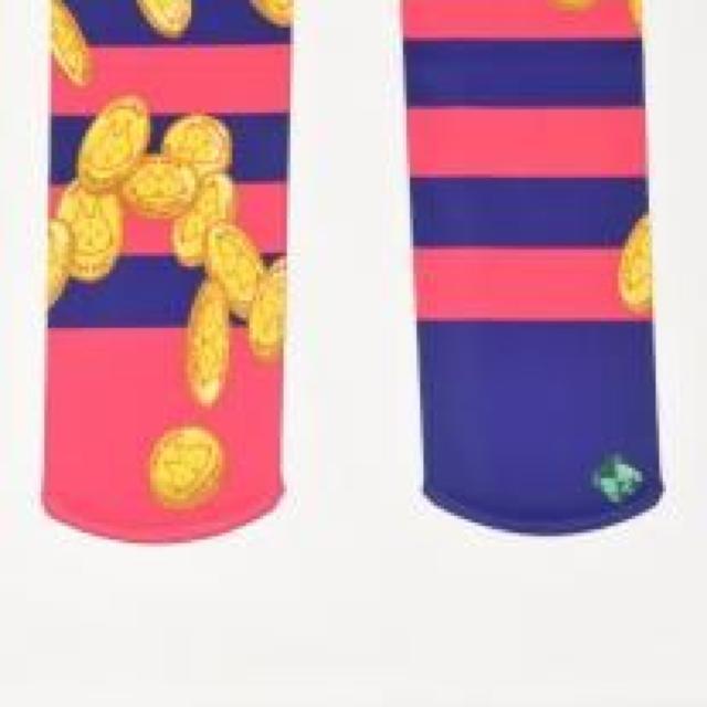 MINTNeko・ネココイン&ボーダー柄タイツ。ピンク&ネイビー < ブランド  MINTNeko・ネココイン&ボーダー柄タイツ。ピンク&ネイビー < ブランドの