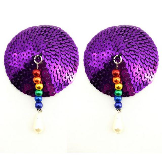 丸ビーズのタッセル付き スパンコールニプレス < 女性ファッション  丸ビーズのタッセル付き スパンコールニプレス  < 女性ファッションの