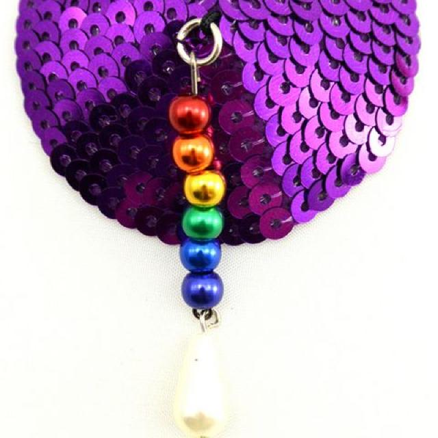 丸ビーズのタッセル付き スパンコールニプレス < 女性ファッション  丸ビーズのタッセル付き スパンコールニプレス < 女性ファッションの