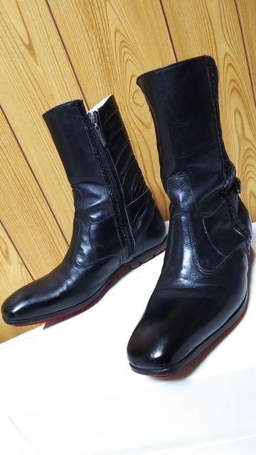 正規レア ロエン ヒロムタカハラ ライダース ミックスレザー サイドジップブーツ 黒 最小39 24~25p < ブランド 正規レア ロエン ヒロムタカハラ ライダース ミックスレザー サイドジップブーツ 黒 最小39 24~25p < ブランドの