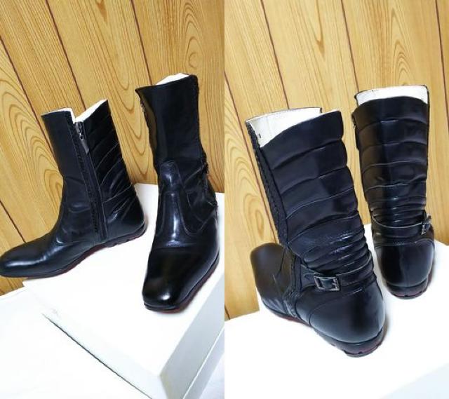 正規レア ロエン ヒロムタカハラ ライダース ミックスレザー サイドジップブーツ 黒 最小39 24~25p < ブランド 正規レア ロエン ヒロムタカハラ ライダース ミックスレザー サイドジップブーツ 黒 最小39 24~25p < ブランドの