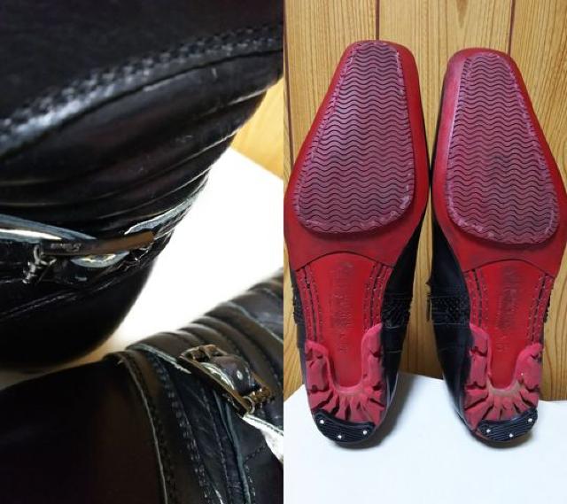 正規レア ロエン ヒロムタカハラ ライダース ミックスレザー サイドジップブーツ 黒 最小39 24~25p < ブランド 正規レア ロエン ヒロムタカハラ ライダース ミックスレザー サイドジップブーツ 黒 最小39 24~25p < ブランドの