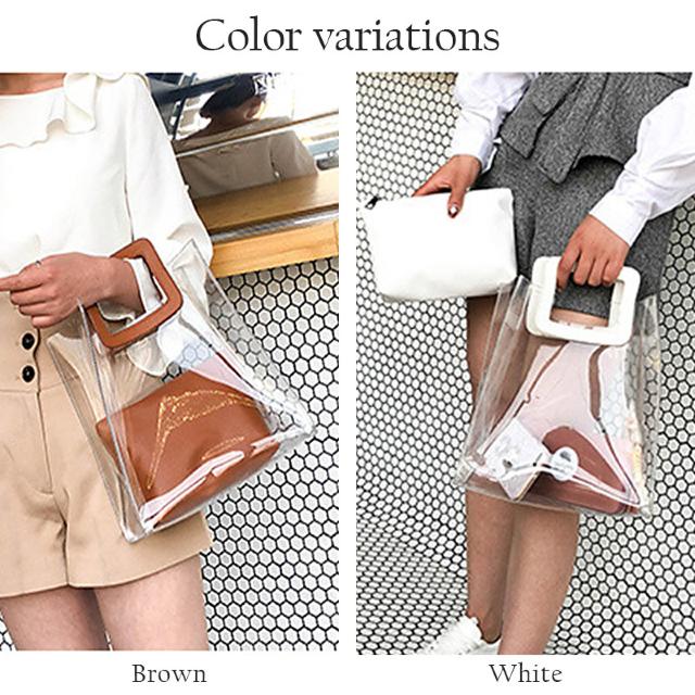 新作★クリアトートBAG★ポーチ付きW < 女性ファッション  新作★クリアトートBAG★ポーチ付きW < 女性ファッションの