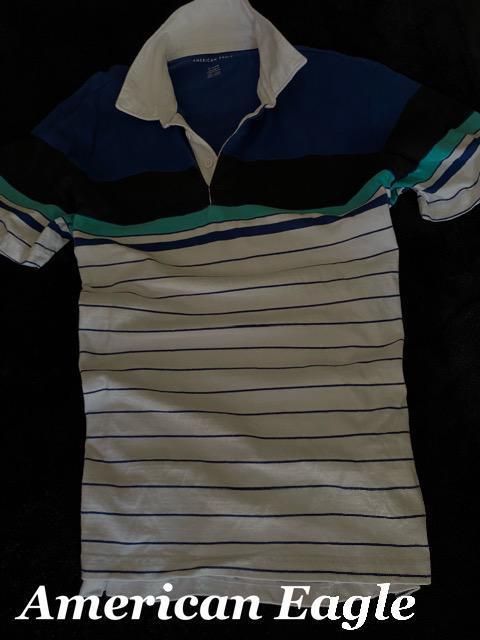 【American Eagle】アメリカンイーグル Vintage Washed ラガーシャツ USーXL/ボーダー柄 < ブランド  【American Eagle】アメリカンイーグル Vintage Washed ラガーシャツ USーXL/ボーダー柄  < ブランドの