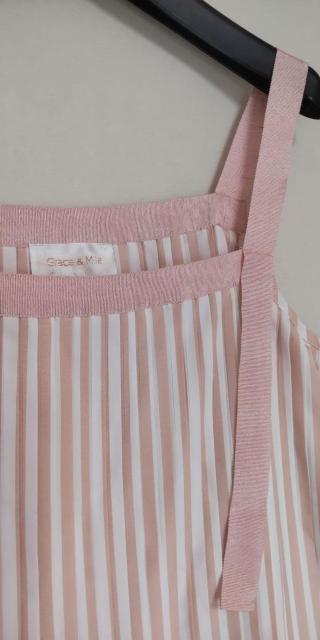【新品】Grace&Mila グレースアンドミラ プリーツ ストライプ タンクトップ Lサイズ < 女性ファッション 【新品】Grace&Mila グレースアンドミラ プリーツ ストライプ タンクトップ Lサイズ < 女性ファッションの
