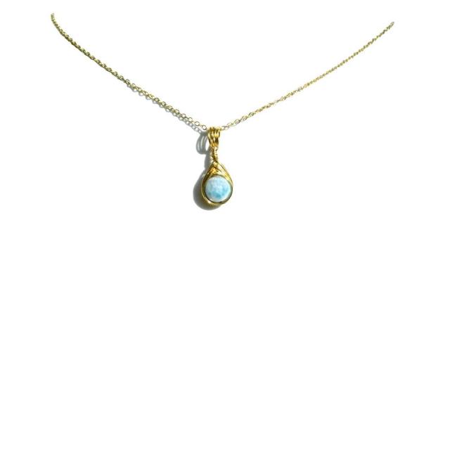 送料無料 即買い:1点もの ドミニカ産 ラリマー 1粒ネックレス(8mm < 女性アクセサリー/時計 送料無料 即買い:1点もの ドミニカ産 ラリマー 1粒ネックレス(8mm < 女性アクセサリー/時計の