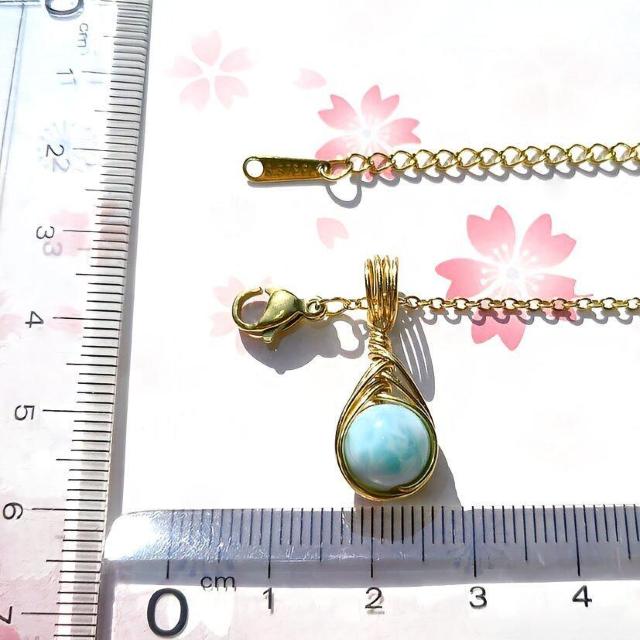 送料無料 即買い:1点もの ドミニカ産 ラリマー 1粒ネックレス(8mm < 女性アクセサリー/時計 送料無料 即買い:1点もの ドミニカ産 ラリマー 1粒ネックレス(8mm < 女性アクセサリー/時計の