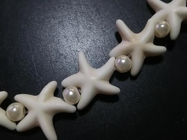 天然石★ハウライト ひとで 半連 < 女性アクセサリー/時計 天然石★ハウライト ひとで 半連 < 女性アクセサリー/時計の